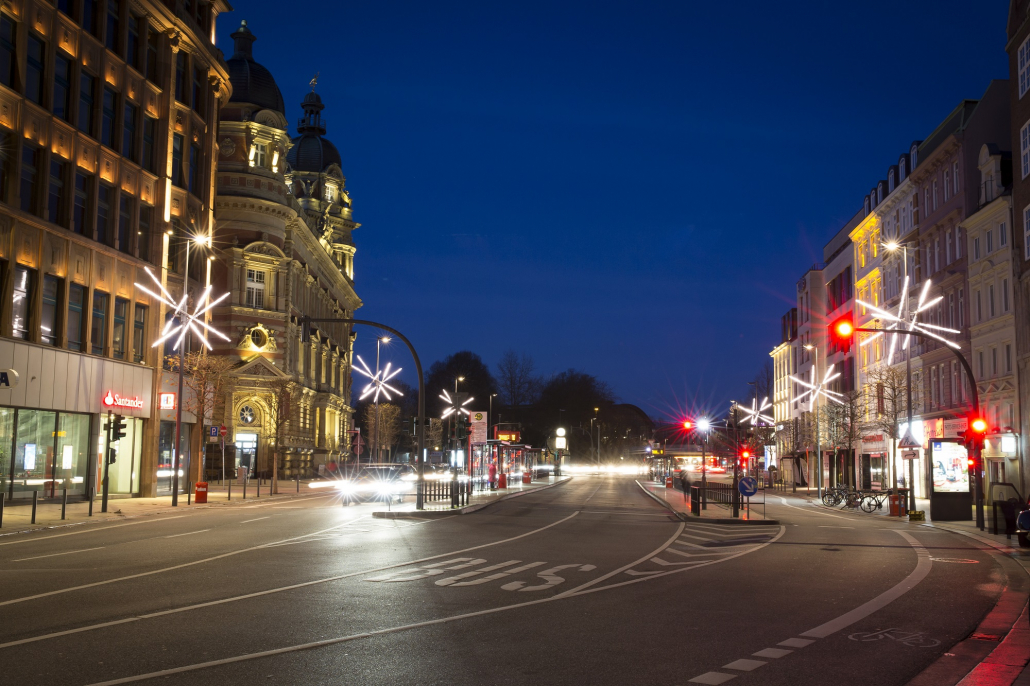 Weihnachtsbeleuchtung Opernboulevard Hamburg
